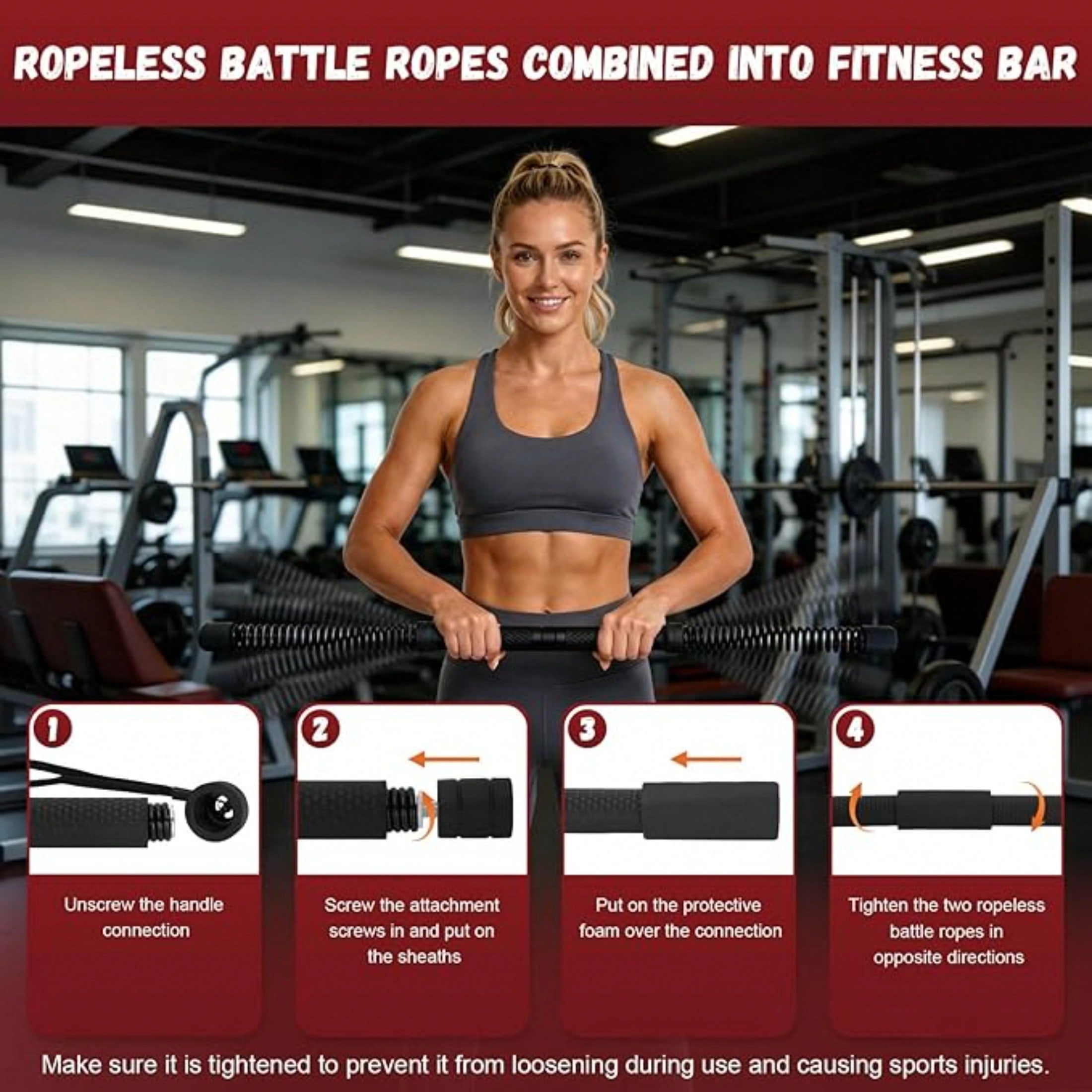 2-in-1 Upgraded Cordless Battl - đánh giá và giá Crossfit Equipment